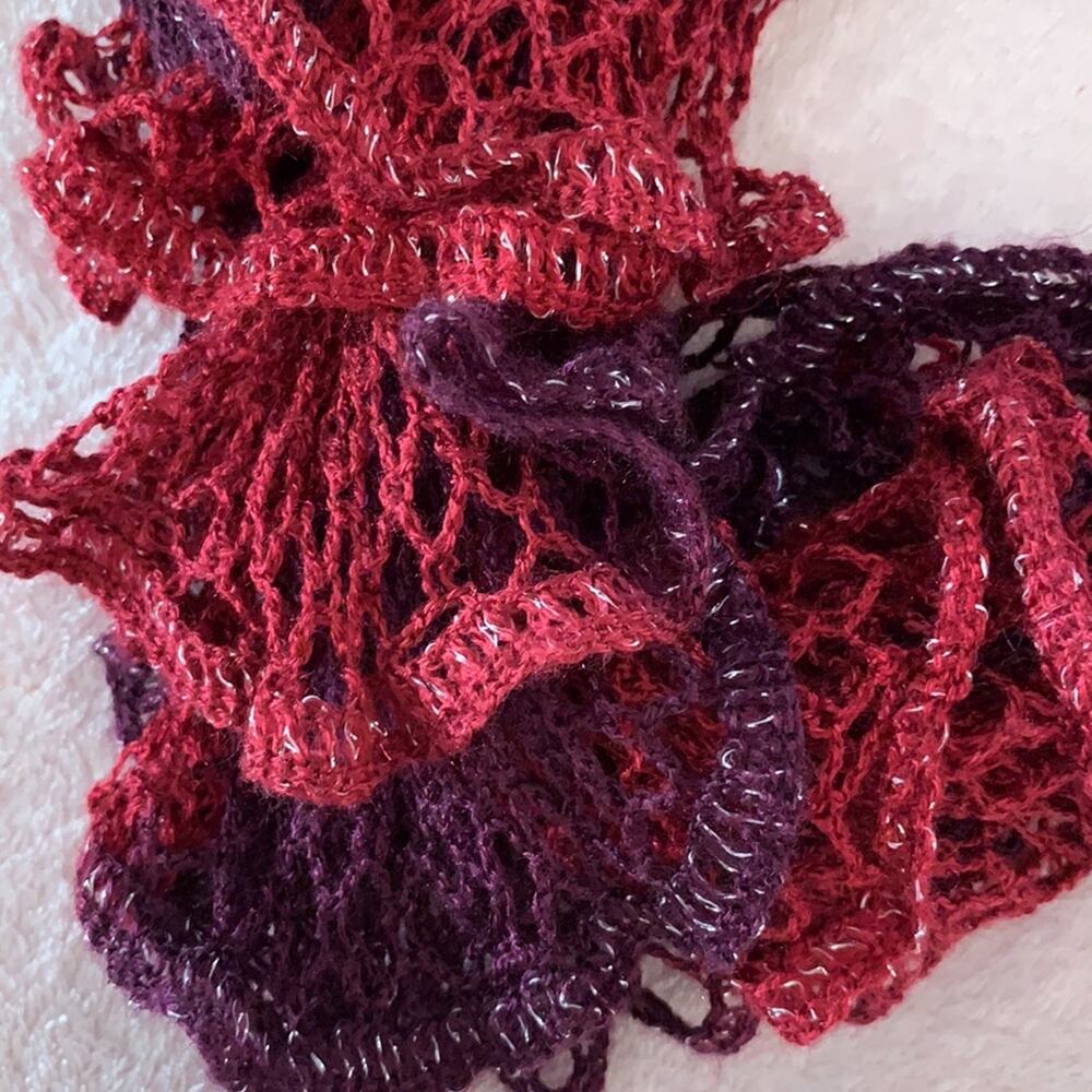 Plum & magenta sparkly scarf‎ - Picture 2 of 3